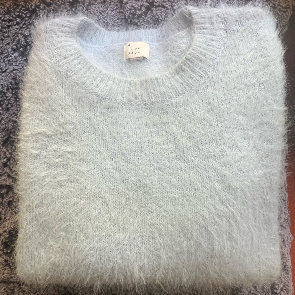 Warm Fuzzy Baby Blue Sweater
